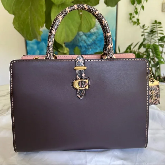 Coach Bags Coach 941 Serra Colorblock Satchel Crossbody Oxblood Multi Brass 69514 Poshmark